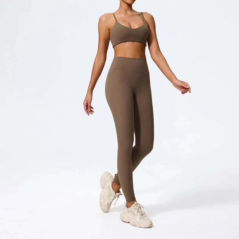 Ctenkevet Summer Women 2Pcs Sleeveless Sports Set Female Gym