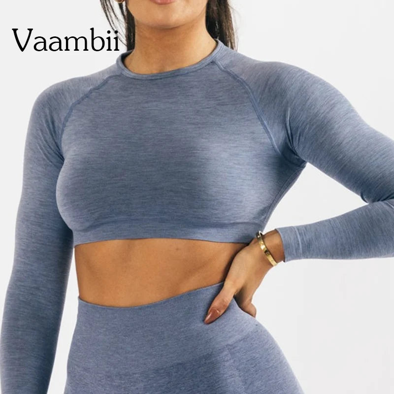 Workout Gym Training Shirts Long Sleeve Sports T-shirts Women Athletic