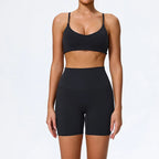 Ctenkevet Summer Women 2Pcs Sleeveless Sports Set Female Gym